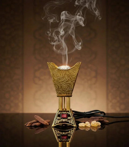 Luxury Bakhoor Burner – Elegant Arabic Mabkhara for Home Fragrance & Oud Incense - Fragrance Nook